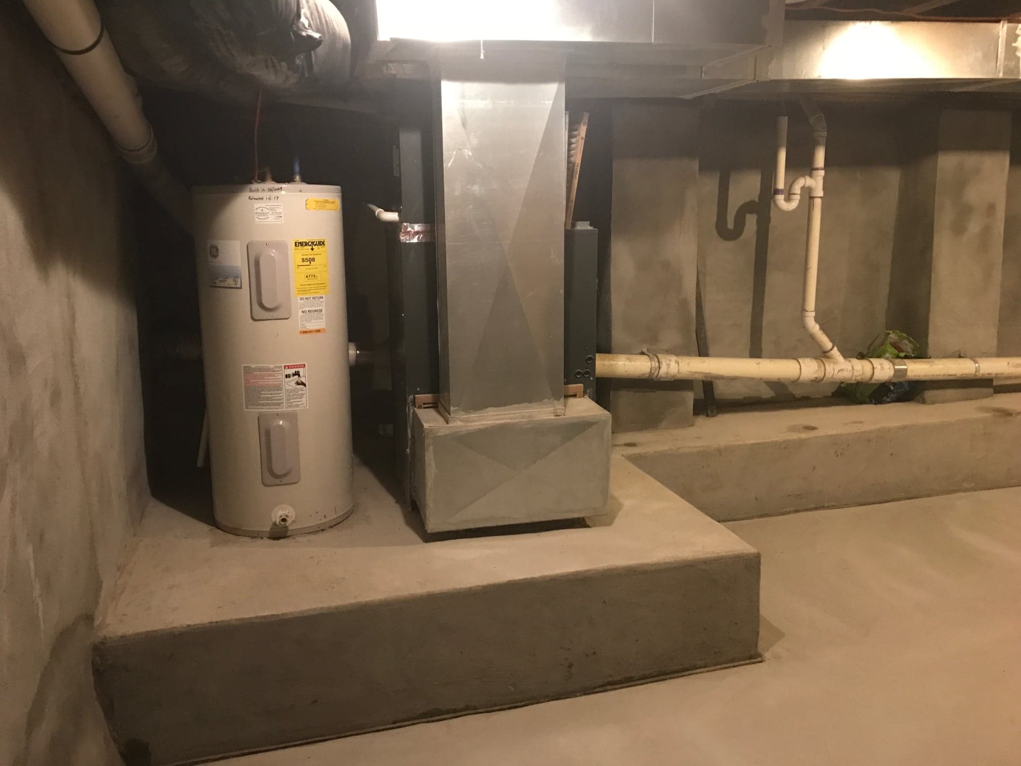 Concrete basement detail by Natalini Masonry in Bucks County PA