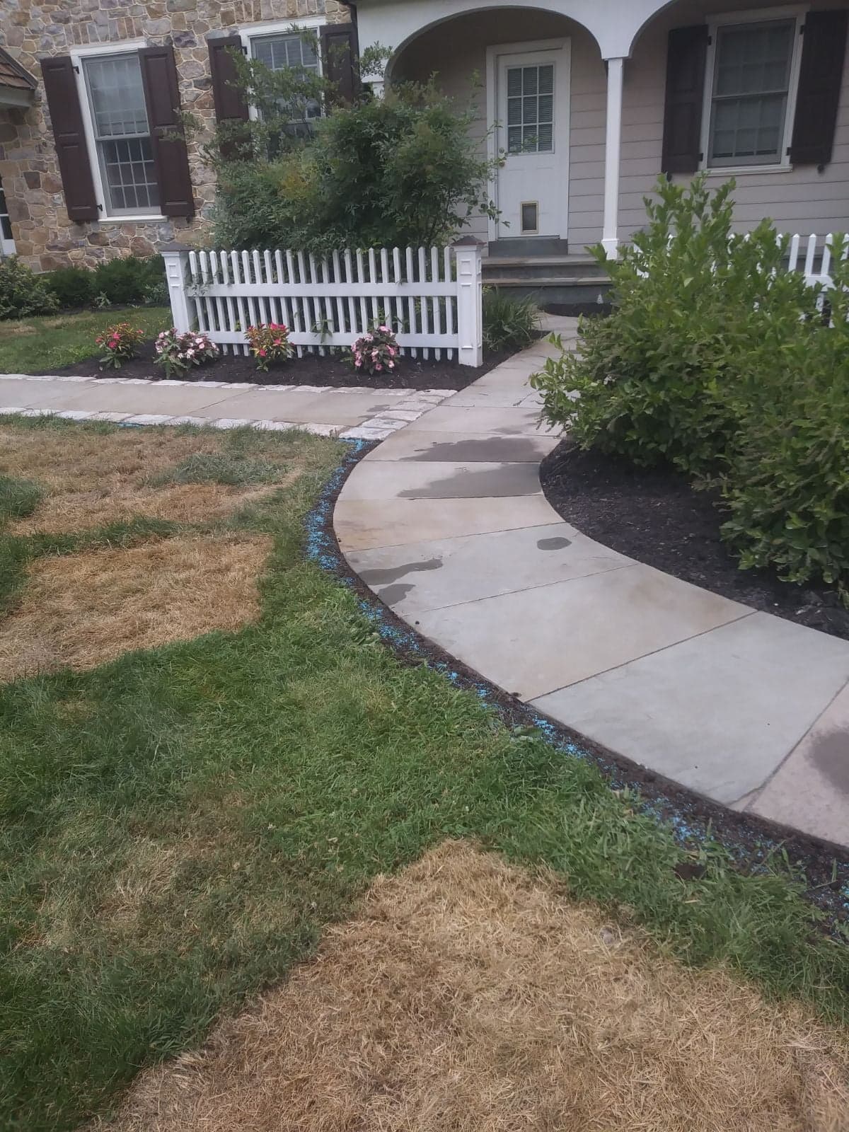 Outdoor patio installation by Natalini Masonry in Bucks County PA