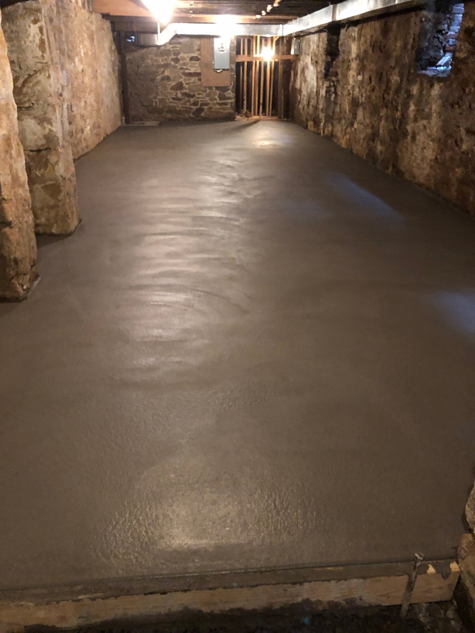 Basement waterproofing and concrete by Natalini Masonry in Bucks County PA