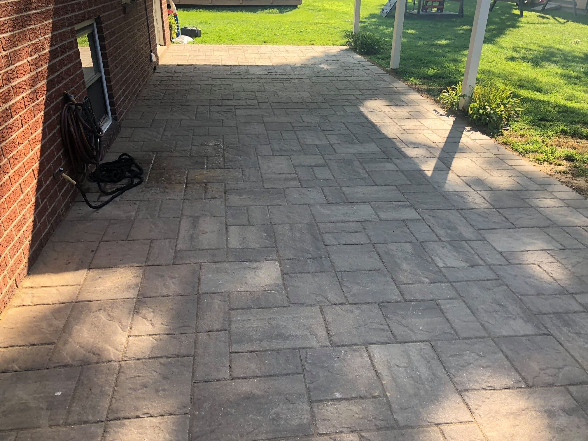 Finished patio by Natalini Masonry in Bucks County PA