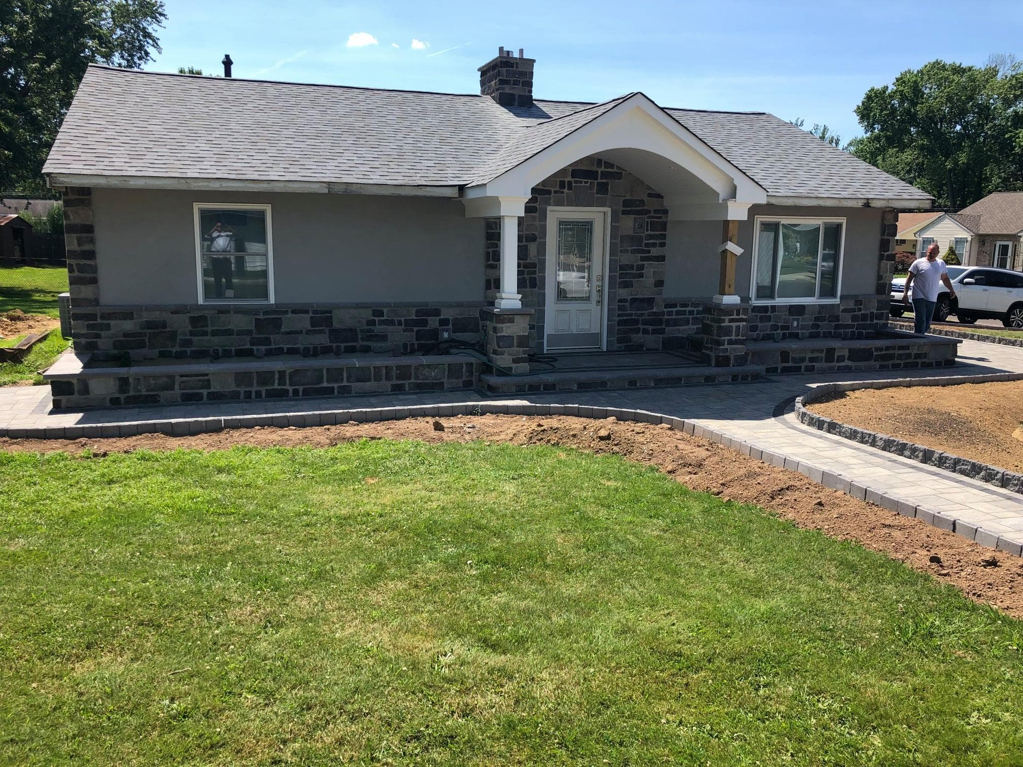 Stone Steps by Natalini Masonry in Bucks County PA — Project 14