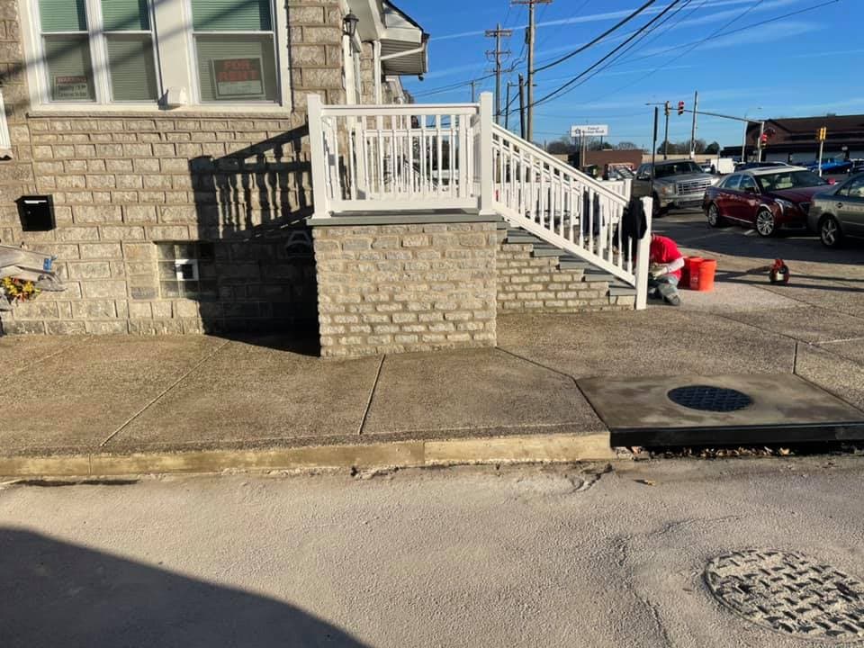 Concrete walkway by Natalini Masonry in Bucks County PA