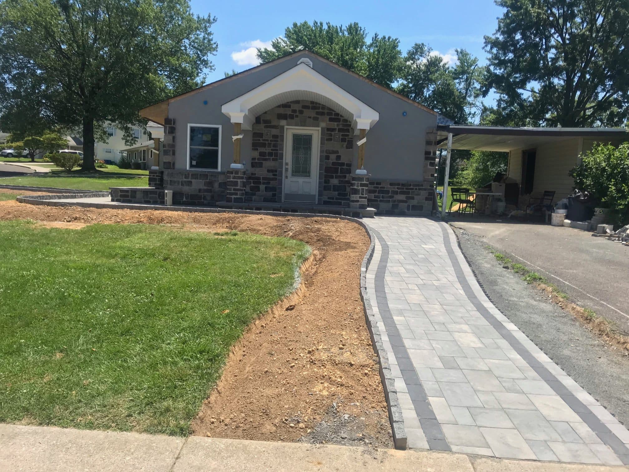 Walkway installation service by Natalini Masonry in Bucks County PA