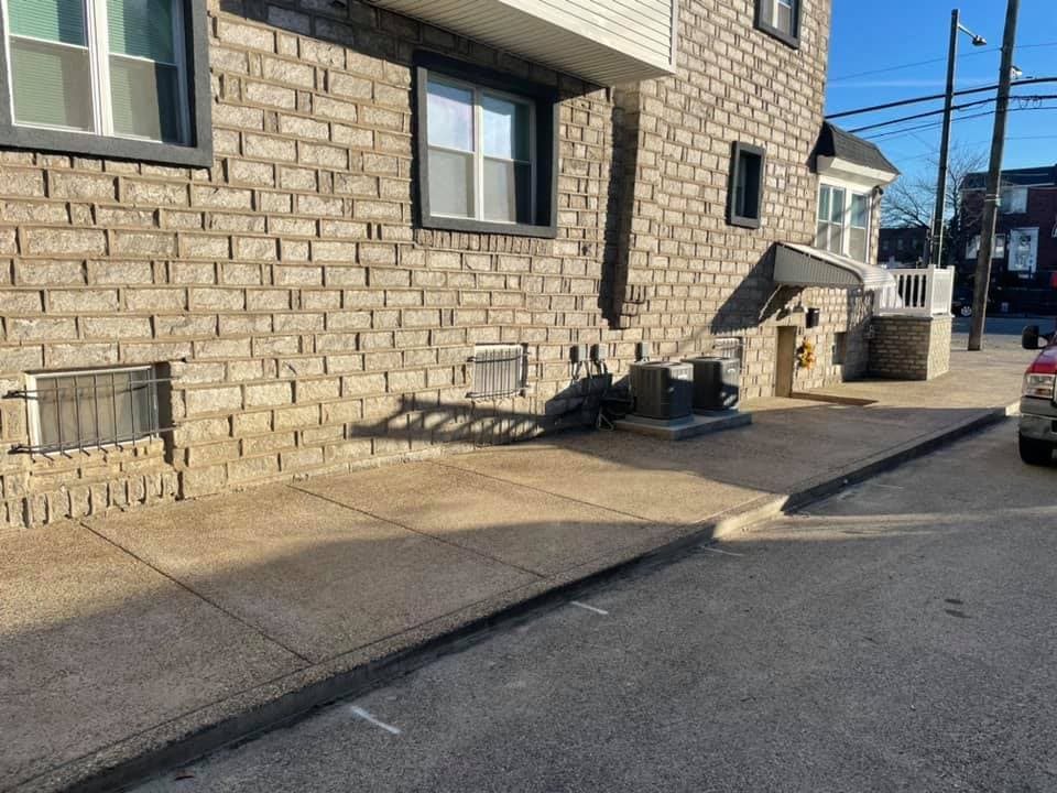 Concrete patio by Natalini Masonry in Bucks County PA