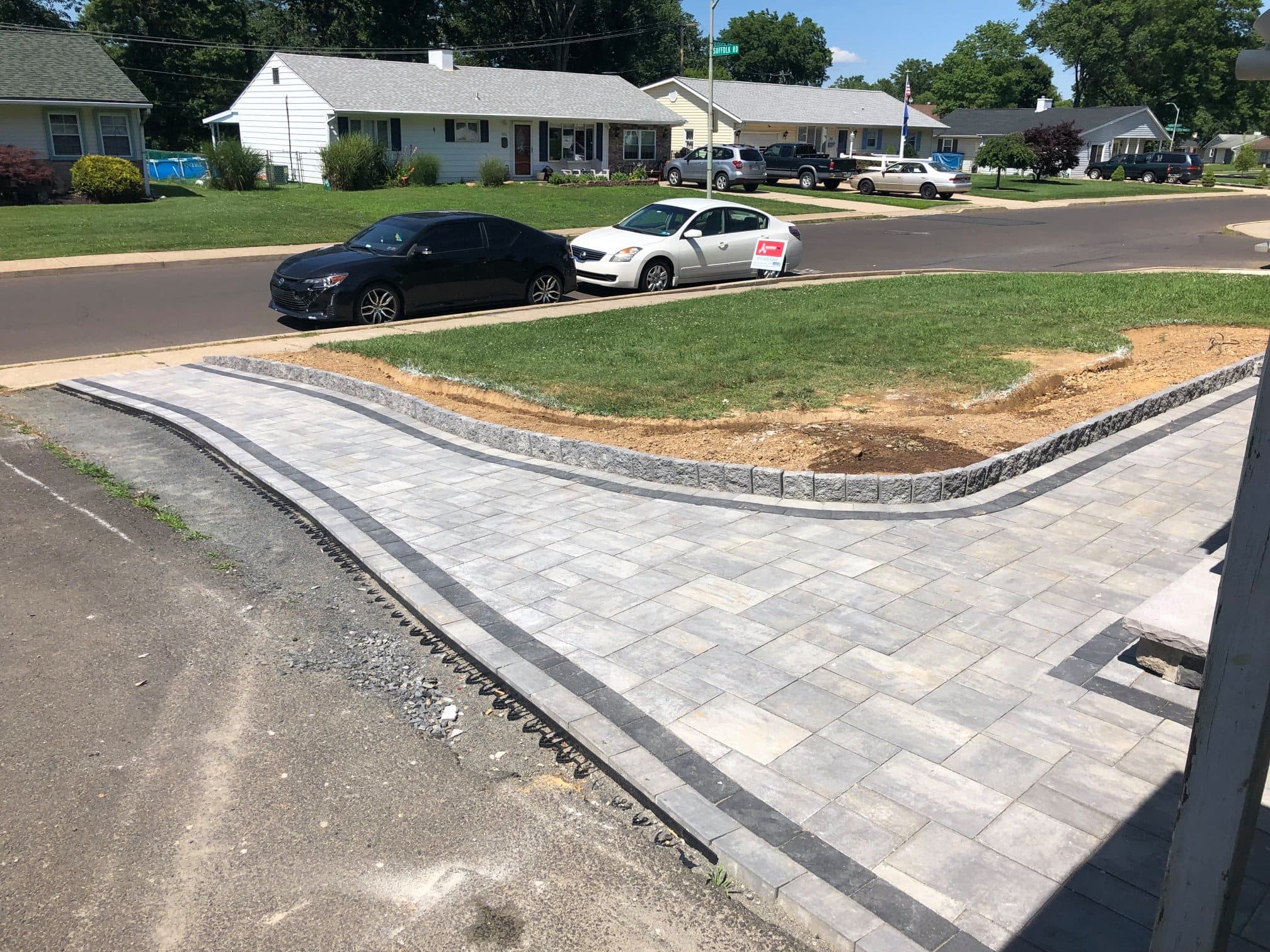 Stone walkway by Natalini Masonry in Bucks County PA