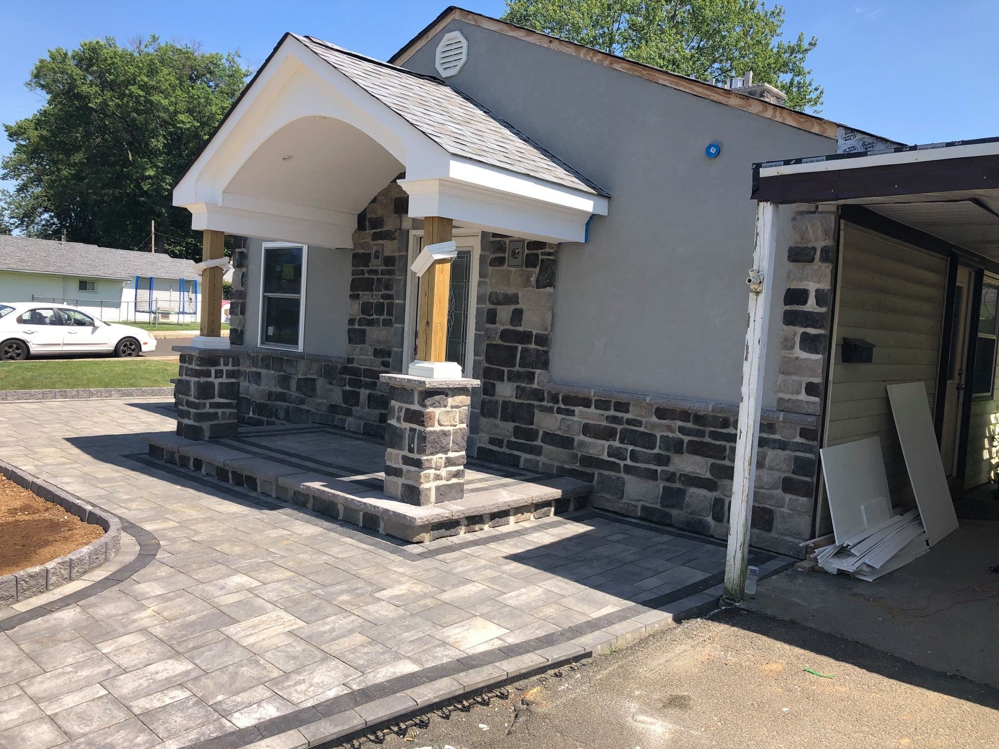 Patio masonry work by Natalini Masonry in Bucks County PA