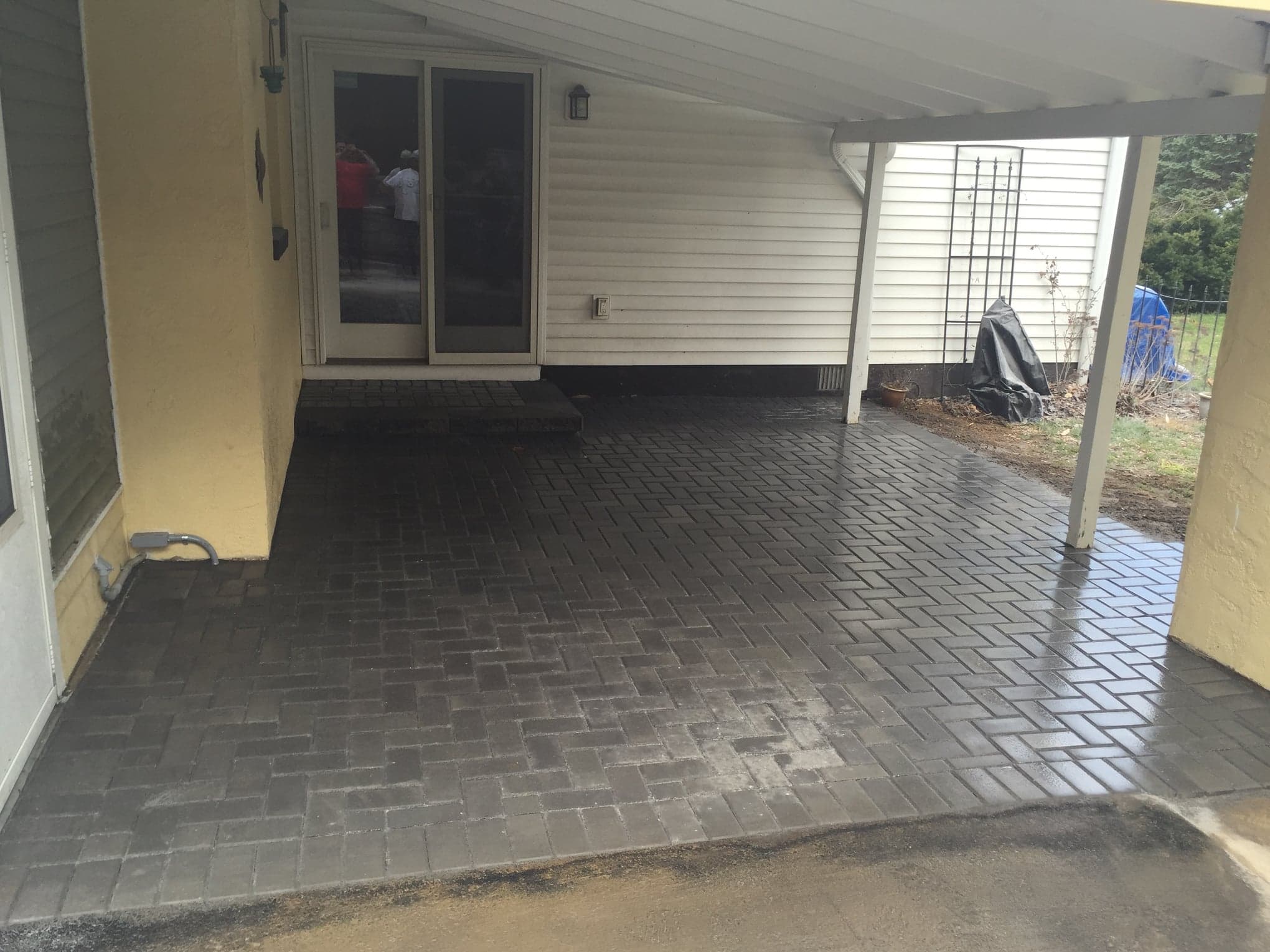 Patio and walkway project by Natalini Masonry in Bucks County PA