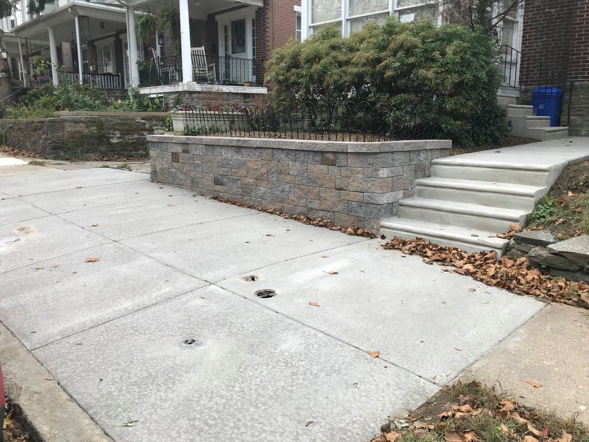 Concrete masonry project by Natalini Masonry in Bucks County PA