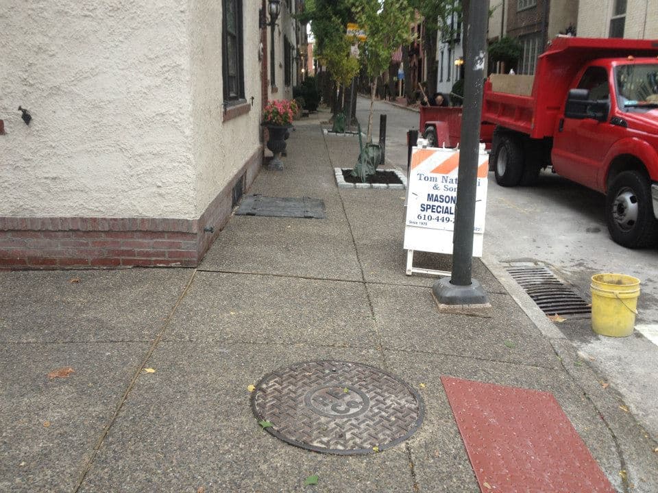 Concrete installation by Natalini Masonry in Bucks County PA