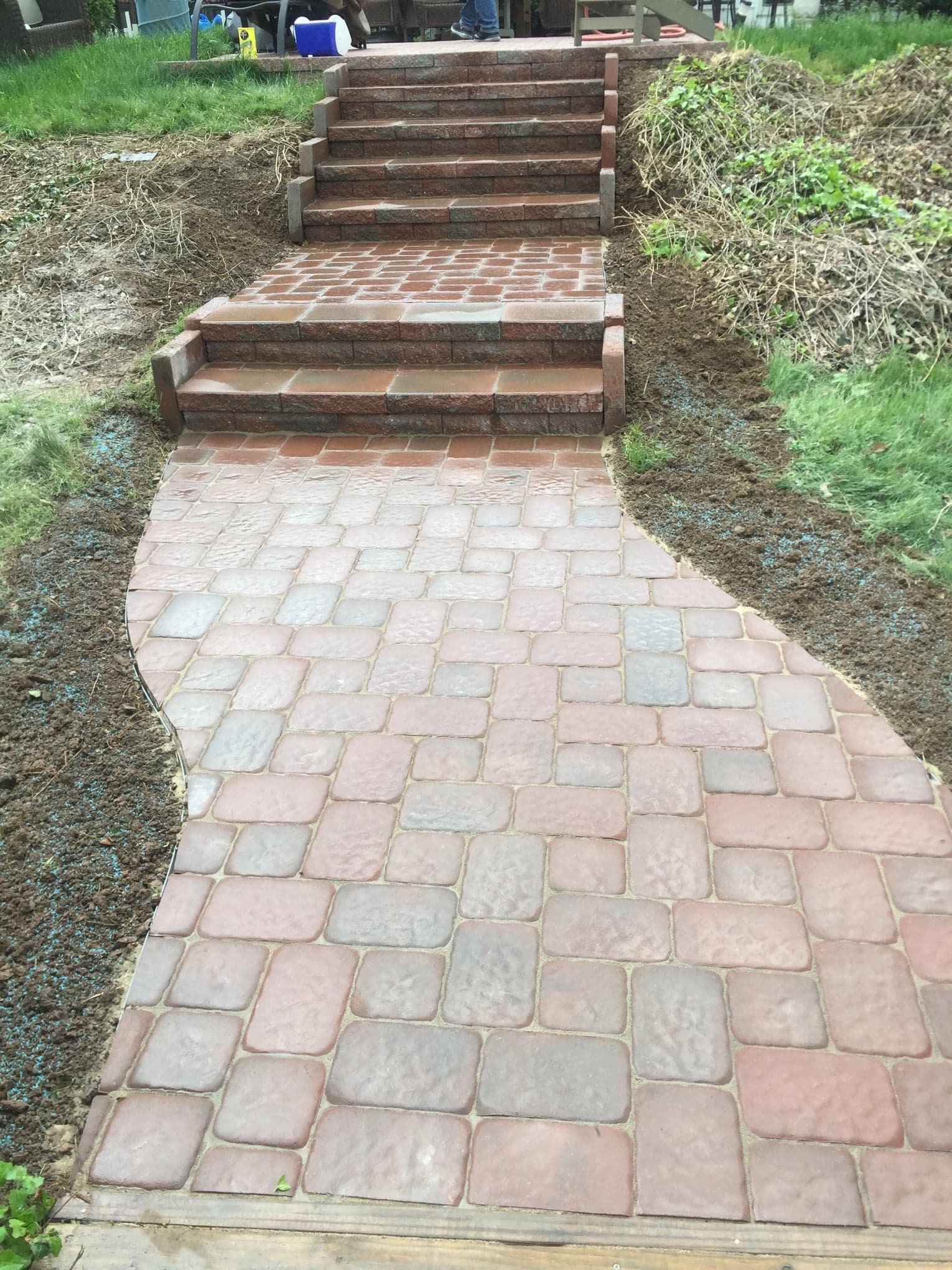 Brick walkway by Natalini Masonry in Bucks County PA