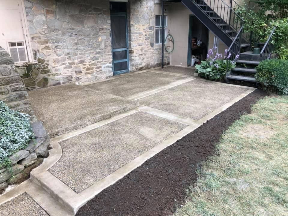 Concrete driveway by Natalini Masonry in Bucks County PA