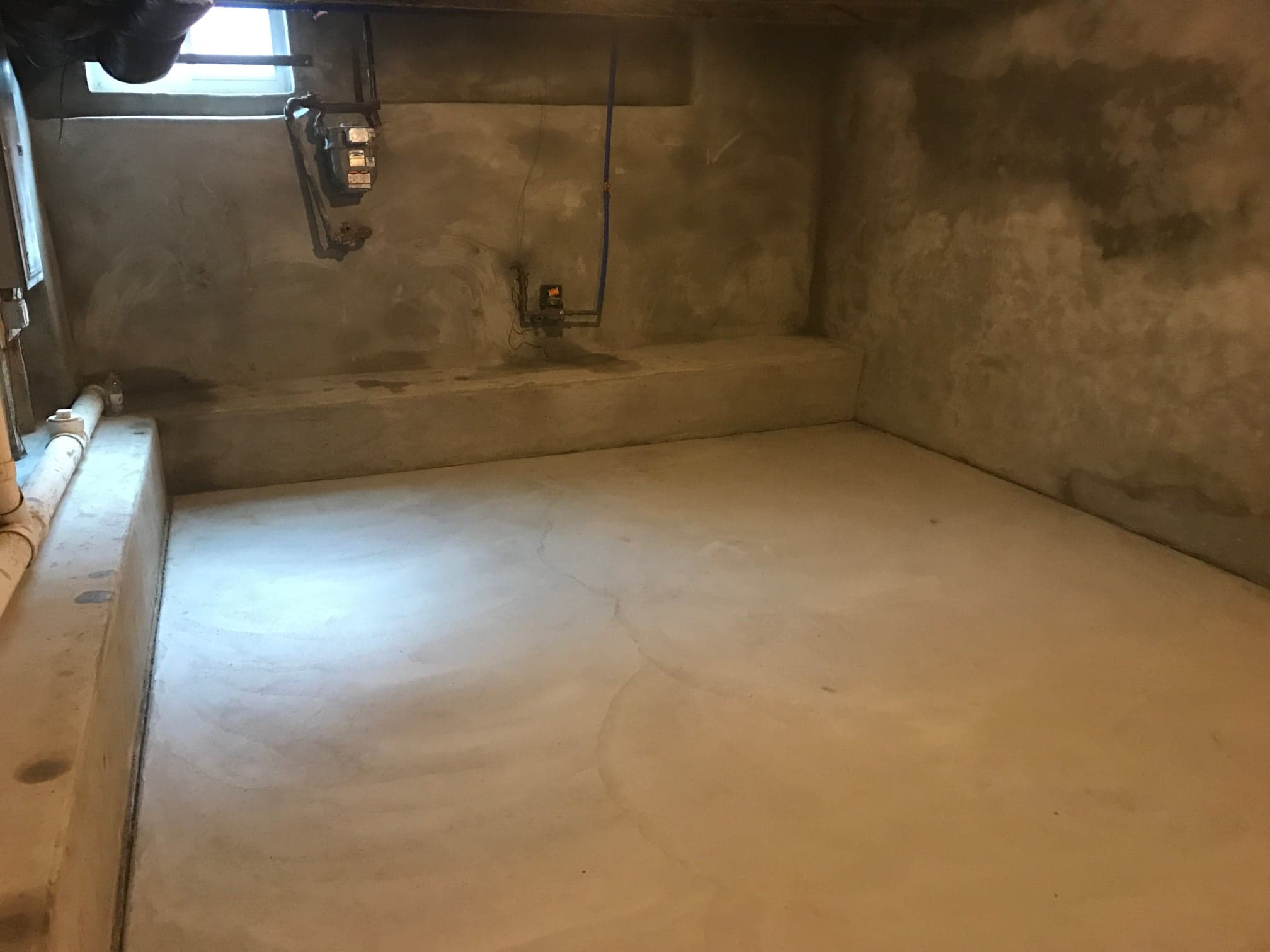 Poured concrete basement by Natalini Masonry in Bucks County PA
