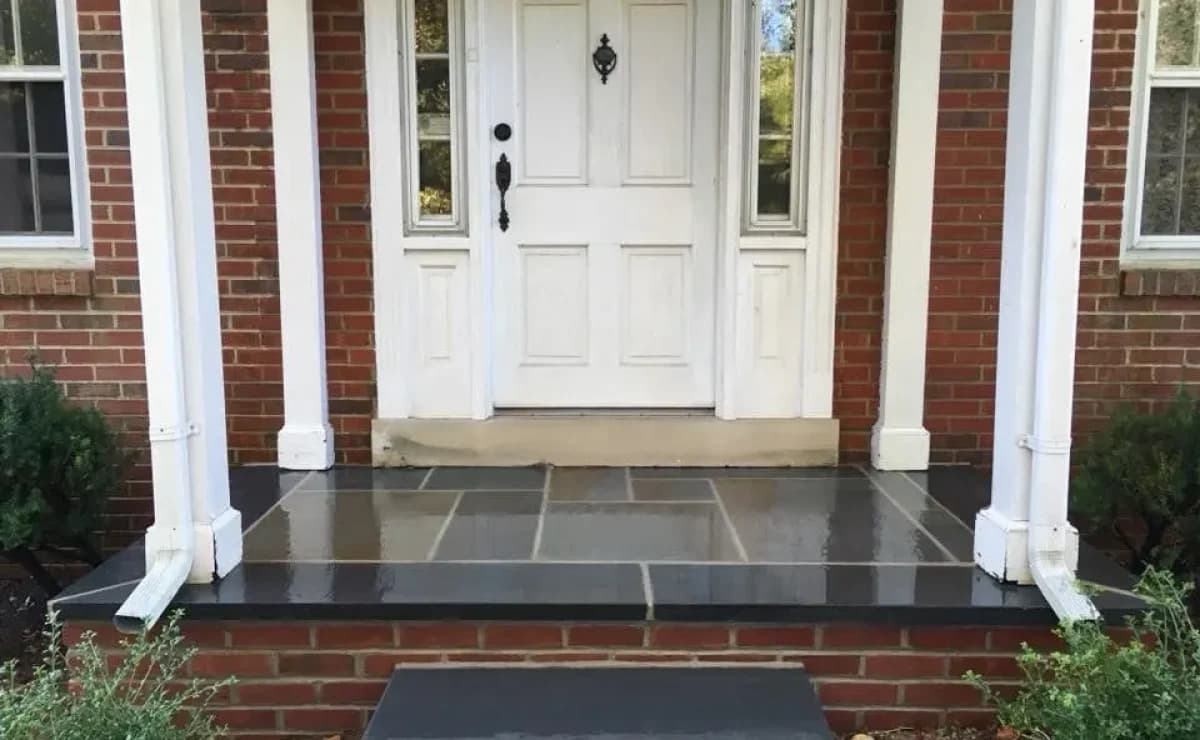 Natural stone steps installed by Natalini Masonry in Bucks County PA